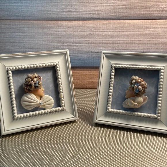 Frames Inc Seashell Picture Frame Set of 2 6x6 - Picture 4 of 5